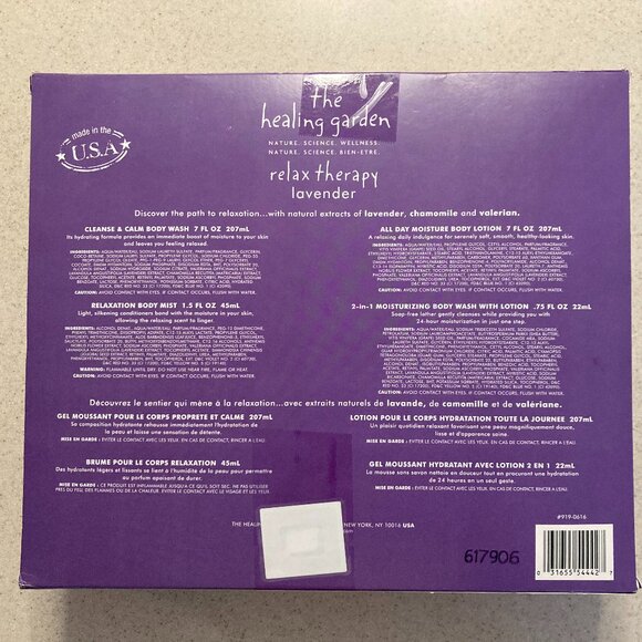 The Healing Garden Lavender Relax 4 Pc. Therapy Set  NEW - Picture 6 of 9
